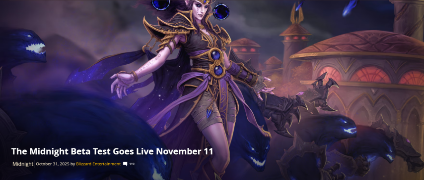 《魔兽世界》“至暗之夜”B测定档11月12日[图1]