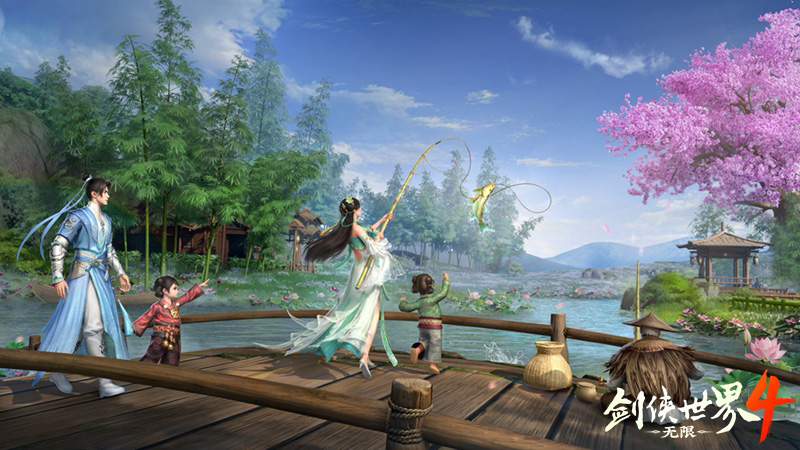 江湖好时光！西山居《剑侠世界4:无限》休闲“摸鱼系统”曝光